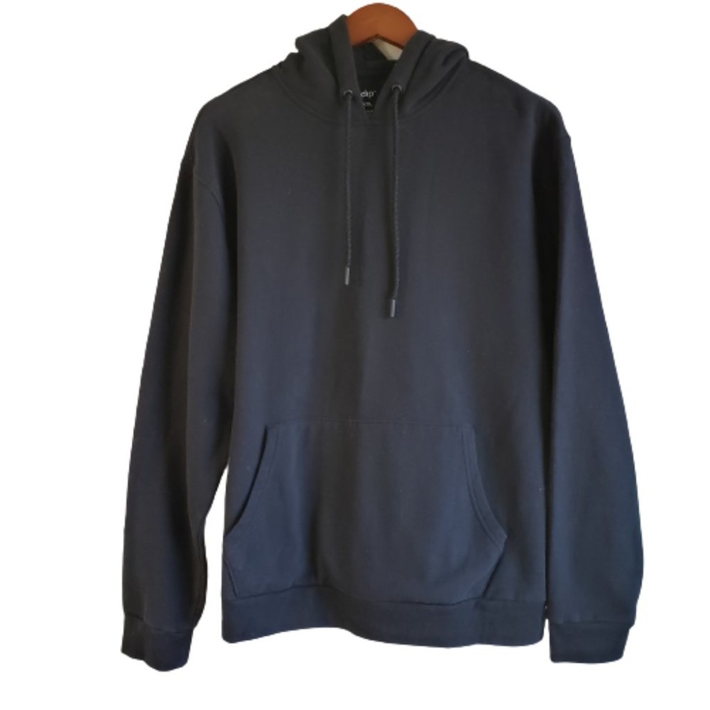 Dip Pullover Hoodie Sweatshirt Kangaroo Pockets Black workout lounge Size XXL